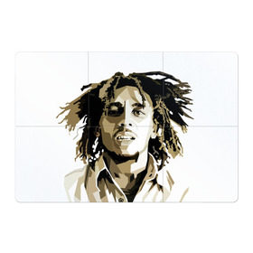 Магнитный плакат 3Х2 с принтом Ямайка, Боб Марли в Курске, Полимерный материал с магнитным слоем | 6 деталей размером 9*9 см | Тематика изображения на принте: bob marley | reggae