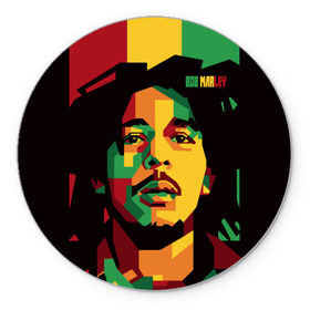 Коврик круглый с принтом Ямайка, Боб Марли в Курске, резина и полиэстер | круглая форма, изображение наносится на всю лицевую часть | bob marley | reggae | регги