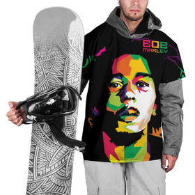 Накидка на куртку 3D с принтом Ямайка, Боб Марли в Курске, 100% полиэстер |  | Тематика изображения на принте: reggae | регги