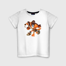 Детская футболка хлопок с принтом Барсучиха Стикс в Курске, 100% хлопок | круглый вырез горловины, полуприлегающий силуэт, длина до линии бедер | sonic boom | соник бум
