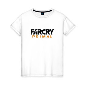 Женская футболка хлопок с принтом Far Cry Primal 1 в Курске, 100% хлопок | прямой крой, круглый вырез горловины, длина до линии бедер, слегка спущенное плечо | 