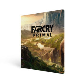 Холст квадратный с принтом Far Cry Primal 8 в Курске, 100% ПВХ |  | far cry | far cry primal | компьютерные игры | первобытные | фар край праймал | фаркрай