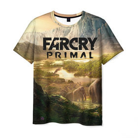 Мужская футболка 3D с принтом Far Cry Primal 8 в Курске, 100% полиэфир | прямой крой, круглый вырез горловины, длина до линии бедер | far cry | far cry primal | компьютерные игры | первобытные | фар край праймал | фаркрай