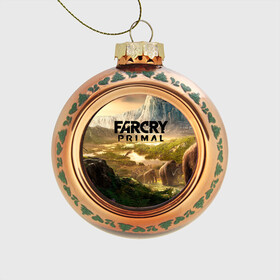 Стеклянный ёлочный шар с принтом Far Cry Primal 8 в Курске, Стекло | Диаметр: 80 мм | far cry | far cry primal | компьютерные игры | первобытные | фар край праймал | фаркрай
