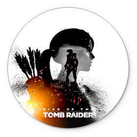 Коврик круглый с принтом Rise of the Tomb Raider 1 в Курске, резина и полиэстер | круглая форма, изображение наносится на всю лицевую часть | rise of the tomb raider | tomb raider | восхождение расхитительницы гробниц | расхитительница гробниц