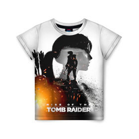 Детская футболка 3D с принтом Rise of the Tomb Raider 1 в Курске, 100% гипоаллергенный полиэфир | прямой крой, круглый вырез горловины, длина до линии бедер, чуть спущенное плечо, ткань немного тянется | Тематика изображения на принте: rise of the tomb raider | tomb raider | восхождение расхитительницы гробниц | расхитительница гробниц