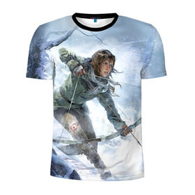 Мужская футболка 3D спортивная с принтом Rise of the Tomb Raider 3 в Курске, 100% полиэстер с улучшенными характеристиками | приталенный силуэт, круглая горловина, широкие плечи, сужается к линии бедра | rise of the tomb raider | tomb raider | восхождение расхитительницы гробниц | расхитительница гробниц