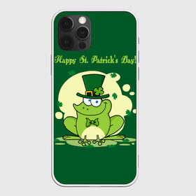 Чехол для iPhone 12 Pro Max с принтом Ирландия в Курске, Силикон |  | Тематика изображения на принте: clover | frog | green | happy st. patricks day | ireland | irish | moon | день святого патрика | зелёная | ирландец | ирландия | клевер | луна | лягушка | счастливый | шляпа