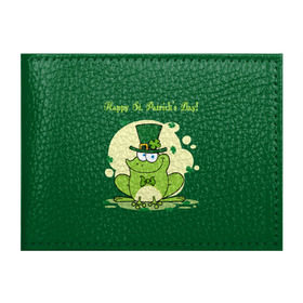 Обложка для студенческого билета с принтом Ирландия в Курске, натуральная кожа | Размер: 11*8 см; Печать на всей внешней стороне | Тематика изображения на принте: clover | frog | green | happy st. patricks day | ireland | irish | moon | день святого патрика | зелёная | ирландец | ирландия | клевер | луна | лягушка | счастливый | шляпа