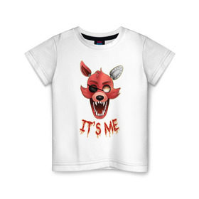 Детская футболка хлопок с принтом Foxy в Курске, 100% хлопок | круглый вырез горловины, полуприлегающий силуэт, длина до линии бедер | five nights at freddys | foxy