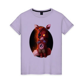 Женская футболка хлопок с принтом Foxy в Курске, 100% хлопок | прямой крой, круглый вырез горловины, длина до линии бедер, слегка спущенное плечо | five nights at freddys: sister location | foxy