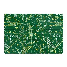 Магнитный плакат 3Х2 с принтом Геометрия в Курске, Полимерный материал с магнитным слоем | 6 деталей размером 9*9 см | Тематика изображения на принте: background | board | charts | cube | geometry theorems | green | numbers | protractor | school | symbols | геометрия | доска | зеленый | знаки | куб | схемы | теоремы | транспортир | фон | циркуль | цифры | школьная