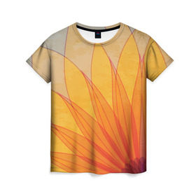 Женская футболка 3D с принтом Жасмин в Курске, 100% полиэфир ( синтетическое хлопкоподобное полотно) | прямой крой, круглый вырез горловины, длина до линии бедер | восток | дзен | жасмин | индия | лотос | просветление