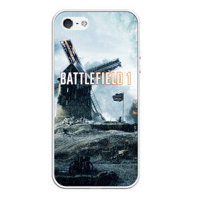 Чехол для iPhone 5/5S матовый с принтом Battlefield 1 в Курске, Силикон | Область печати: задняя сторона чехла, без боковых панелей | батла | батлфилд