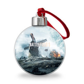 Ёлочный шар с принтом Battlefield 1 в Курске, Пластик | Диаметр: 77 мм | Тематика изображения на принте: батла | батлфилд