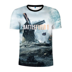 Мужская футболка 3D спортивная с принтом Battlefield 1 в Курске, 100% полиэстер с улучшенными характеристиками | приталенный силуэт, круглая горловина, широкие плечи, сужается к линии бедра | батла | батлфилд