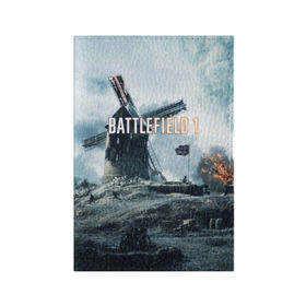 Обложка для паспорта матовая кожа с принтом Battlefield 1 в Курске, натуральная матовая кожа | размер 19,3 х 13,7 см; прозрачные пластиковые крепления | Тематика изображения на принте: батла | батлфилд