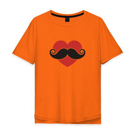 Мужская футболка хлопок Oversize с принтом Носи усы! Wear mustache! в Курске, 100% хлопок | свободный крой, круглый ворот, “спинка” длиннее передней части | beard | movember | mustache | борода | усабрь | усы