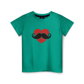 Детская футболка хлопок с принтом Носи усы! Wear mustache! в Курске, 100% хлопок | круглый вырез горловины, полуприлегающий силуэт, длина до линии бедер | beard | movember | mustache | борода | усабрь | усы