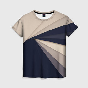 Женская футболка 3D с принтом Абстракция 11 в Курске, 100% полиэфир ( синтетическое хлопкоподобное полотно) | прямой крой, круглый вырез горловины, длина до линии бедер | геометрия | линии | оптические иллюзии | орнамент | полосы | узор | цвет