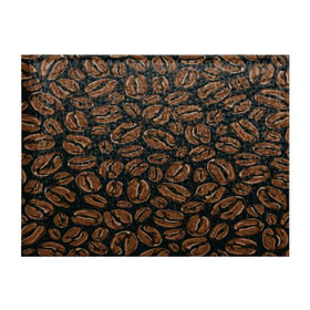 Обложка для студенческого билета с принтом Арабика в Курске, натуральная кожа | Размер: 11*8 см; Печать на всей внешней стороне | beens | coffee | pattern | бобы | зерна | кофе | паттерн