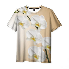 Мужская футболка 3D с принтом Orhid в Курске, 100% полиэфир | прямой крой, круглый вырез горловины, длина до линии бедер | Тематика изображения на принте: девушки | красота | орхидея | прелесть | цветы