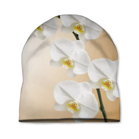 Шапка 3D с принтом Orhid в Курске, 100% полиэстер | универсальный размер, печать по всей поверхности изделия | девушки | красота | орхидея | прелесть | цветы