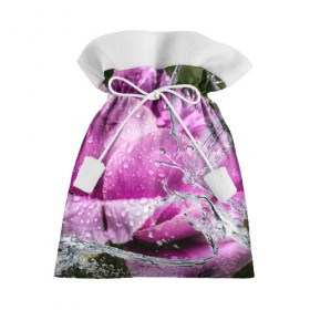 Подарочный 3D мешок с принтом Душа цветов в Курске, 100% полиэстер | Размер: 29*39 см | Тематика изображения на принте: бабочка | букет | вода | девушки | душа | красота | прелесть | роза | розы | цветы
