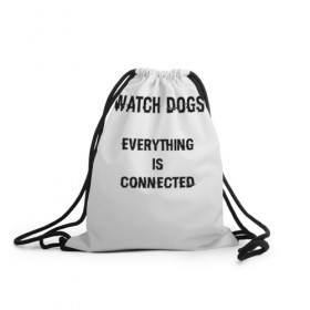 Рюкзак-мешок 3D с принтом Watch Dogs в Курске, 100% полиэстер | плотность ткани — 200 г/м2, размер — 35 х 45 см; лямки — толстые шнурки, застежка на шнуровке, без карманов и подкладки | 