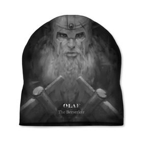 Шапка 3D с принтом Олаф в Курске, 100% полиэстер | универсальный размер, печать по всей поверхности изделия | league of legends | lol | olaf | viking | викинг | лига легенд | лол | олаф