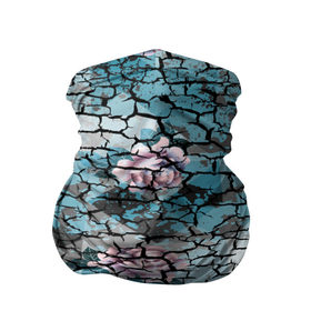 Бандана-труба 3D с принтом Цветочный узор в Курске, 100% полиэстер, ткань с особыми свойствами — Activecool | плотность 150‒180 г/м2; хорошо тянется, но сохраняет форму | мозаика | разноцветный | текстура | трещины | цветы
