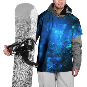 Накидка на куртку 3D с принтом геометрия в Курске, 100% полиэстер |  | геометрия | звезды | космос | море | небо | синий | текстура