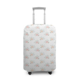 Чехол для чемодана 3D с принтом Нежные цветы в Курске, 86% полиэфир, 14% спандекс | двустороннее нанесение принта, прорези для ручек и колес | розы