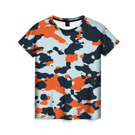 Женская футболка 3D с принтом Asiimov camouflage в Курске, 100% полиэфир ( синтетическое хлопкоподобное полотно) | прямой крой, круглый вырез горловины, длина до линии бедер | камуфляж | контр страйк | контра