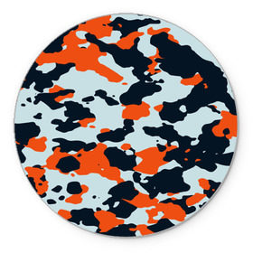 Коврик круглый с принтом Asiimov camouflage в Курске, резина и полиэстер | круглая форма, изображение наносится на всю лицевую часть | камуфляж | контр страйк | контра