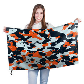 Флаг 3D с принтом Asiimov camouflage в Курске, 100% полиэстер | плотность ткани — 95 г/м2, размер — 67 х 109 см. Принт наносится с одной стороны | камуфляж | контр страйк | контра