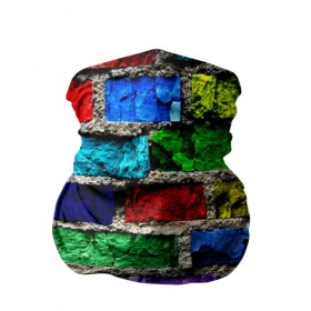 Бандана-труба 3D с принтом Кирпичики в Курске, 100% полиэстер, ткань с особыми свойствами — Activecool | плотность 150‒180 г/м2; хорошо тянется, но сохраняет форму | краска | потертость | яркие