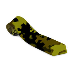 Галстук 3D с принтом Camouflage в Курске, 100% полиэстер | Длина 148 см; Плотность 150-180 г/м2 | камуфляж | хаки