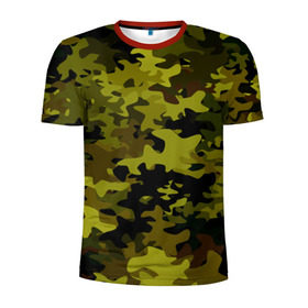 Мужская футболка 3D спортивная с принтом Camouflage в Курске, 100% полиэстер с улучшенными характеристиками | приталенный силуэт, круглая горловина, широкие плечи, сужается к линии бедра | камуфляж | хаки