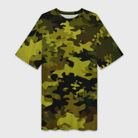 Платье-футболка 3D с принтом Camouflage в Курске,  |  | камуфляж | хаки