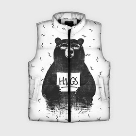 Женский жилет утепленный 3D с принтом Bear Hugs в Курске,  |  | animal | bear | beast | fashion | funny | hipster | hugs | nature | style | животное | зверь | медведь | мода | объятья | прикол | природа | стиль | хипстер