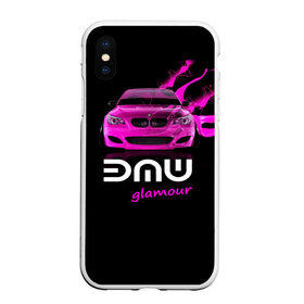 Чехол для iPhone XS Max матовый с принтом BMW glamour в Курске, Силикон | Область печати: задняя сторона чехла, без боковых панелей | Тематика изображения на принте: bmw | m5 | pink | авто | автомобиль | бмв | гламур | машина | розовый | стиль | тачка | элита