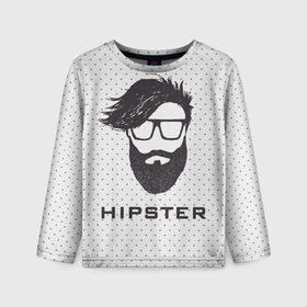 Детский лонгслив 3D с принтом Hipster в Курске, 100% полиэстер | длинные рукава, круглый вырез горловины, полуприлегающий силуэт
 | hair | hipster | man | волосы | мужчина | парень | прическа | хипстер