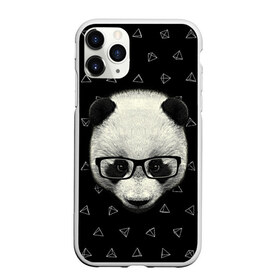 Чехол для iPhone 11 Pro матовый с принтом Умная панда в Курске, Силикон |  | animal | bear | beast | hipster | panda | smart | животное | зверь | медведь | очки | панда | свэг | умный | хипстер