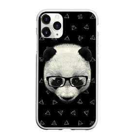 Чехол для iPhone 11 Pro Max матовый с принтом Умная панда в Курске, Силикон |  | animal | bear | beast | hipster | panda | smart | животное | зверь | медведь | очки | панда | свэг | умный | хипстер