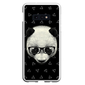 Чехол для Samsung S10E с принтом Умная панда в Курске, Силикон | Область печати: задняя сторона чехла, без боковых панелей | animal | bear | beast | hipster | panda | smart | животное | зверь | медведь | очки | панда | свэг | умный | хипстер