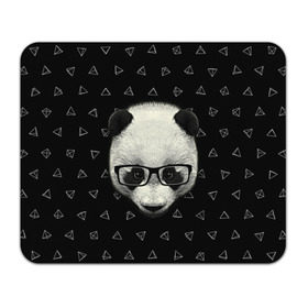 Коврик прямоугольный с принтом Умная панда в Курске, натуральный каучук | размер 230 х 185 мм; запечатка лицевой стороны | Тематика изображения на принте: animal | bear | beast | hipster | panda | smart | животное | зверь | медведь | очки | панда | свэг | умный | хипстер