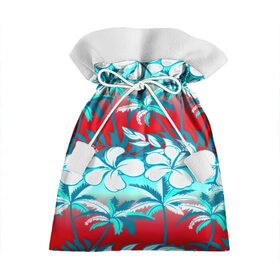 Подарочный 3D мешок с принтом Tropical Fashion в Курске, 100% полиэстер | Размер: 29*39 см | flower | пальмы | паттерн | цветы