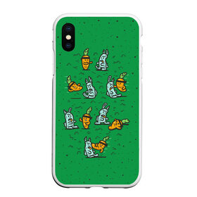 Чехол для iPhone XS Max матовый с принтом Боевая морковь в Курске, Силикон | Область печати: задняя сторона чехла, без боковых панелей | animal | beast | karate | nature | rabbit | vegan | битва | бой | веган | вегетарианец | животное | зайка | зайчик | заяц | зверь | карате | кролик | морковь | овощ | природа