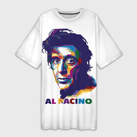 Платье-футболка 3D с принтом Al Pacino в Курске,  |  | актёр | аль пачино | артист | звезда | кино | киноактёр | кинозвезда | кинофильм | роль